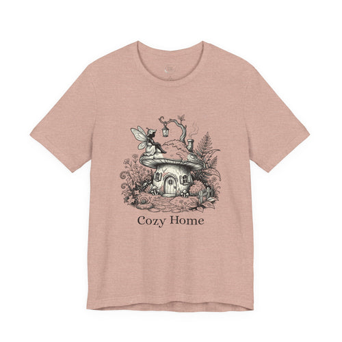 Cozy Home Tee — Fairy Mushroom Cottage Graphic Shirt