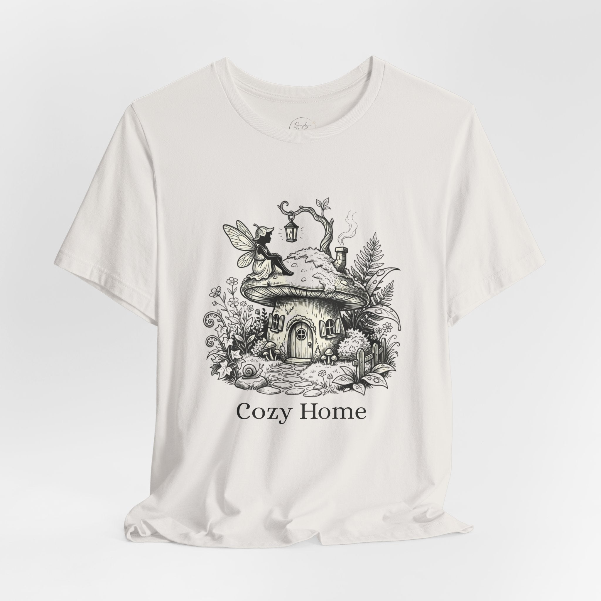 Cozy Home Tee — Fairy Mushroom Cottage Graphic Shirt