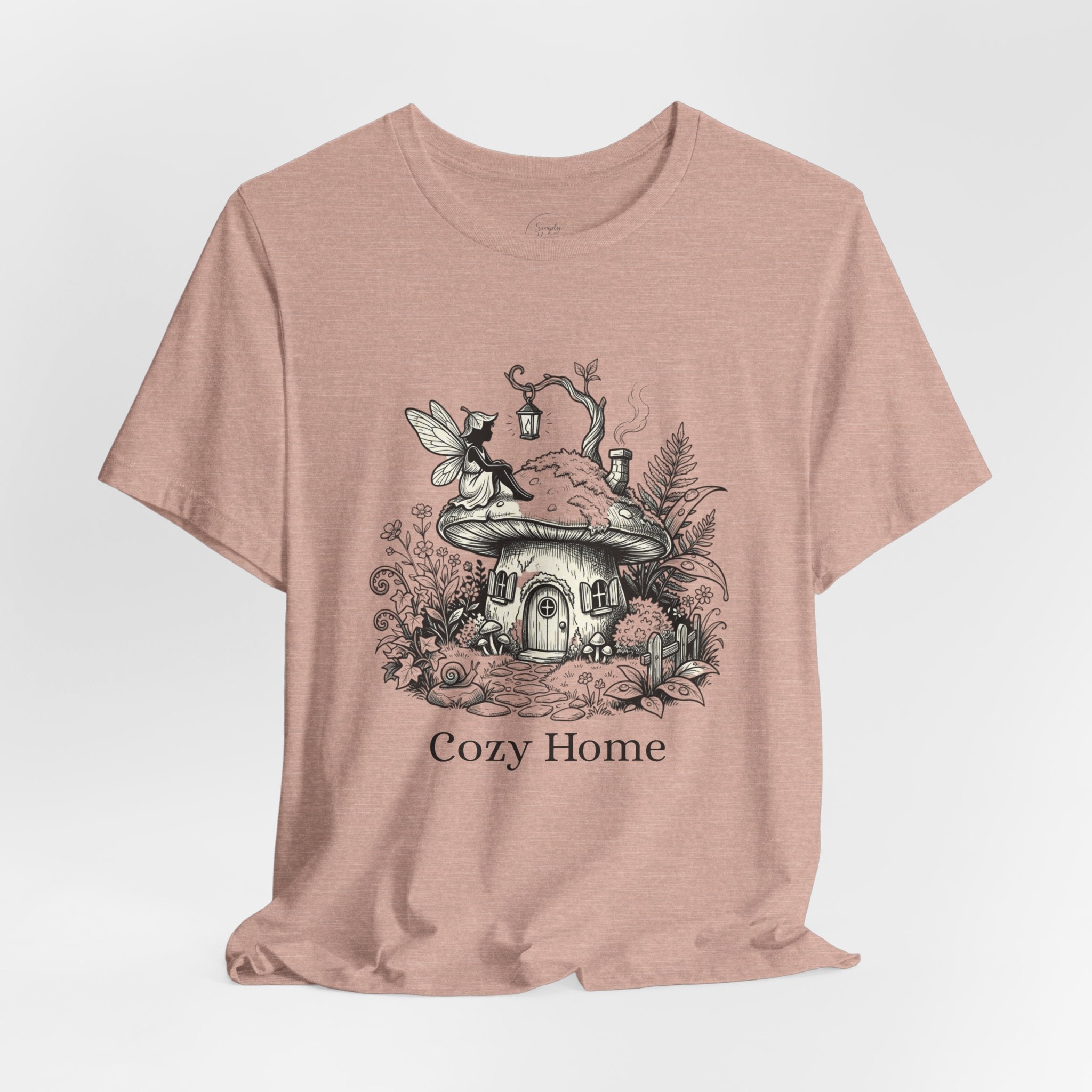 Cozy Home Tee — Fairy Mushroom Cottage Graphic Shirt