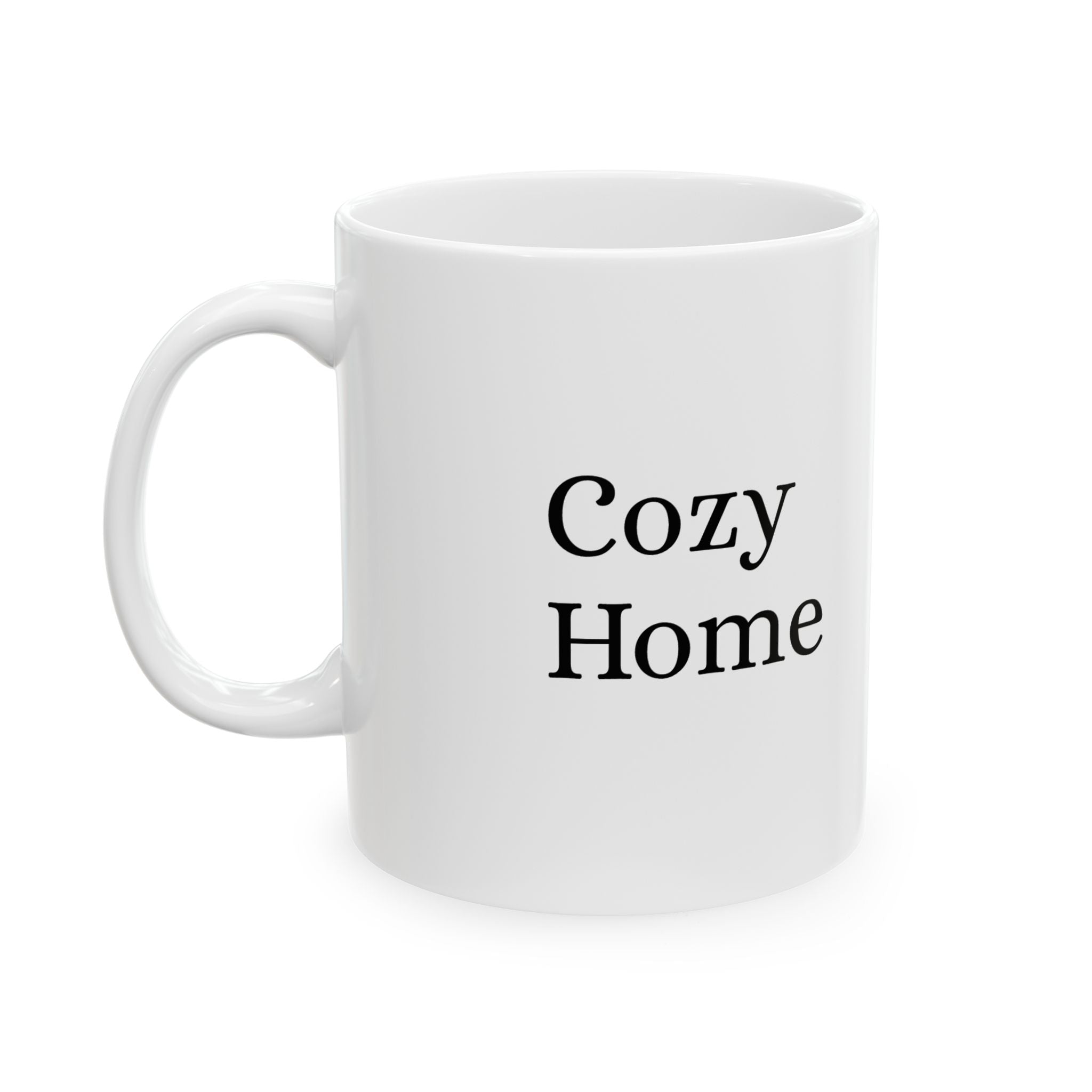 Fairy Cottage ceramic mug with vintage mushroom house illustration, 11oz or 15oz coffee cup by Printify.
