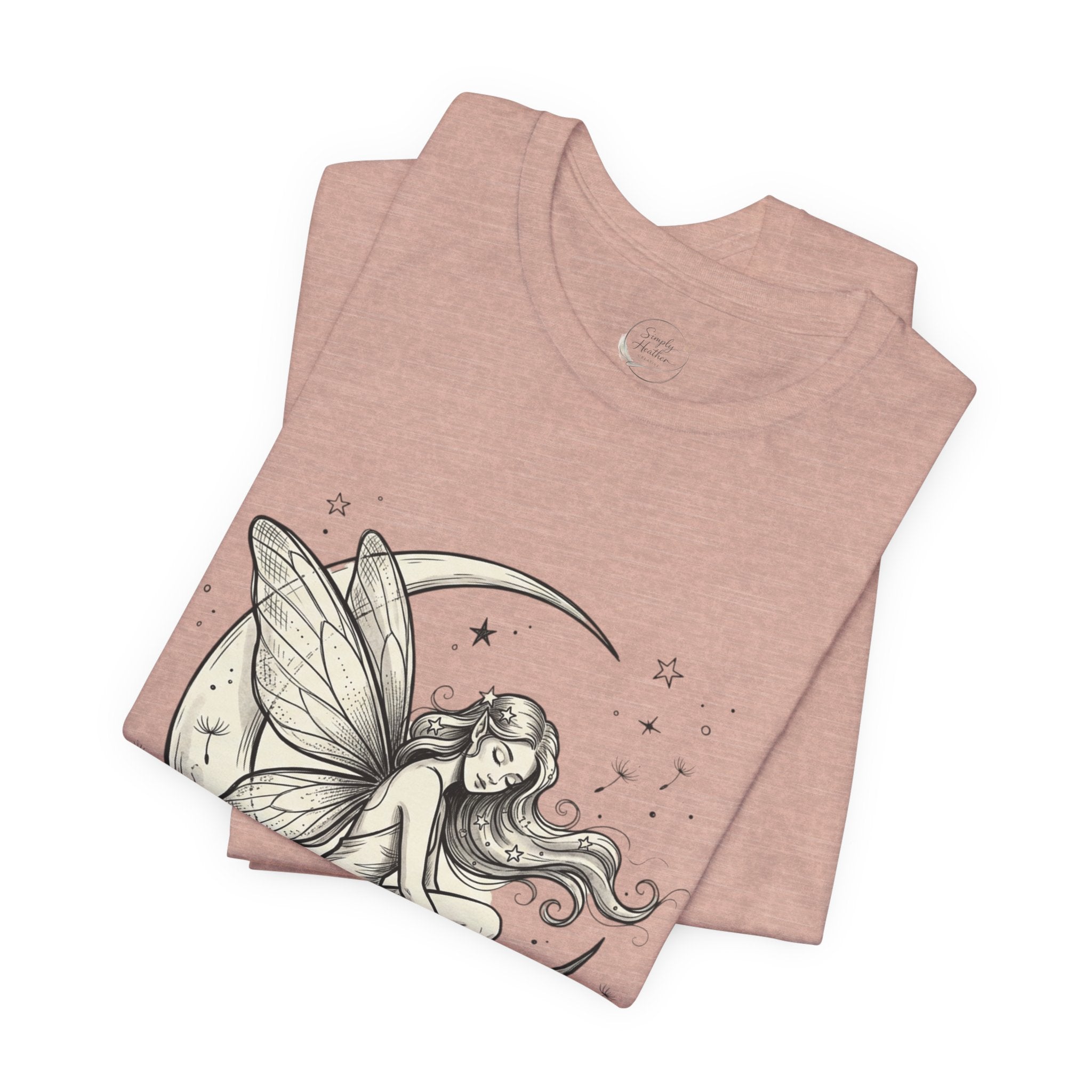Moon Fairy T-Shirt featuring a whimsical celestial graphic print on a comfortable cotton tee
