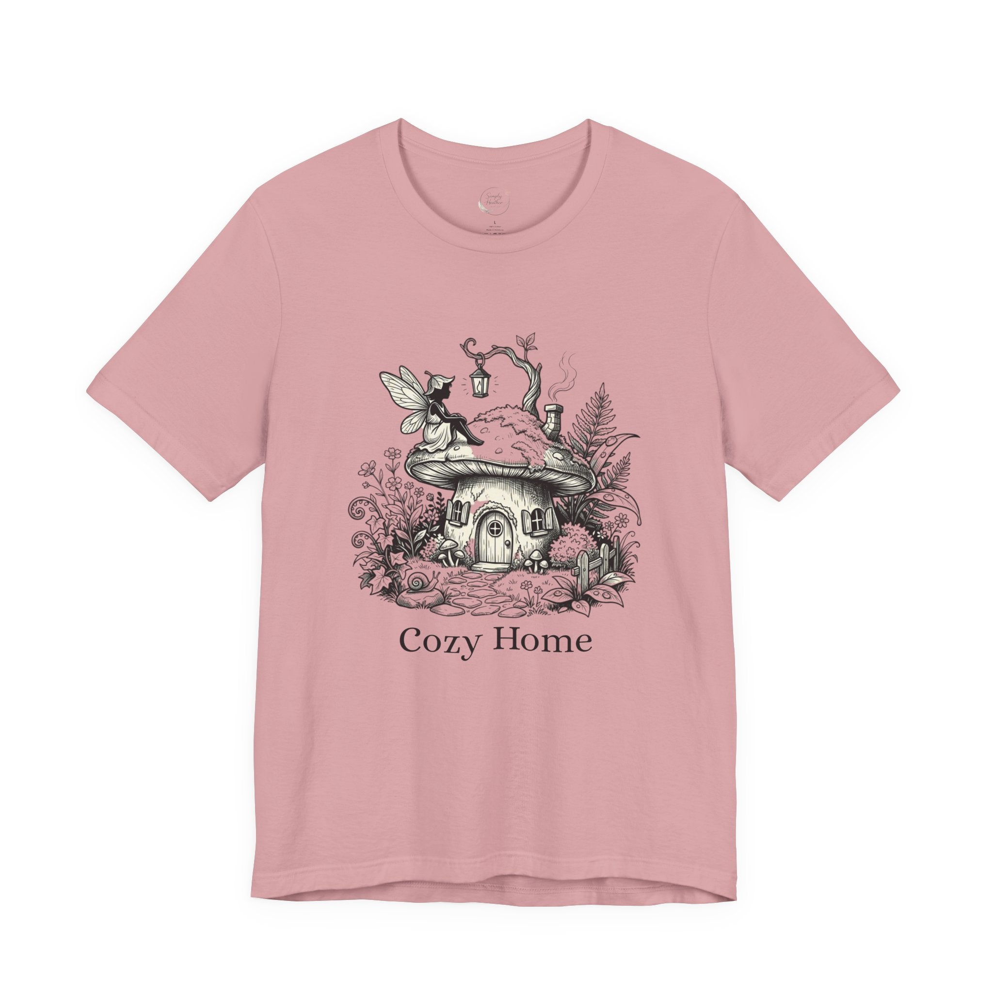 Cozy Home Tee — Fairy Mushroom Cottage Graphic Shirt