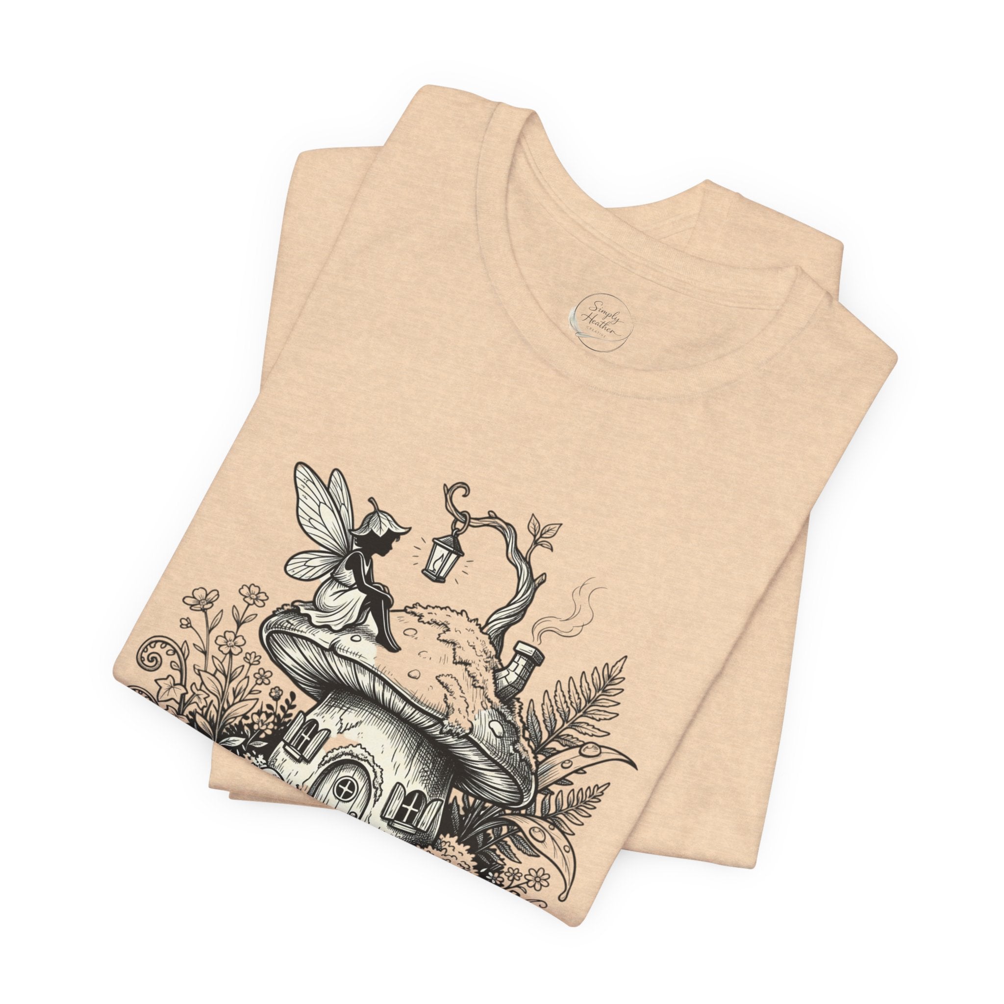 Cozy Home Tee — Fairy Mushroom Cottage Graphic Shirt