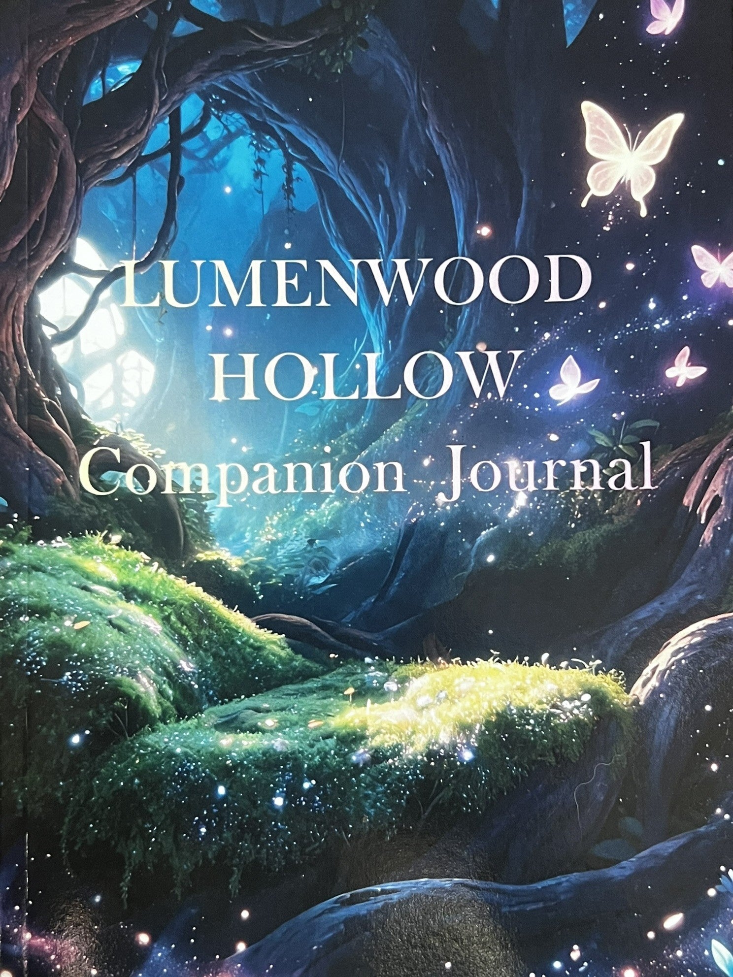 Lumenwood Hollow storybook and companion journal by Simply Heather Creative, featuring fairycore themed hardcover books with intricate designs.