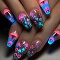 Cashymart mushroom design press on nails set featuring stylish, natural-looking nail tips with mushroom patterns for a trendy manicure.