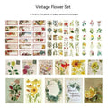 Vintage floral sticker sheet from Butterfly, Floral & Fairy Sticker Books by 24 Hour Crafts, featuring charming enchanted floral designs.