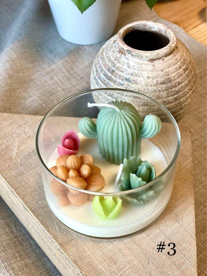 Handmade garden terrarium candle by Crazy About Candles, featuring a serene nature-inspired glow in a decorative glass holder.